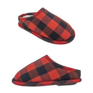 NWT Holiday Time Toddler Indoor/Outdoor Sole Breathable Plaid Slippers‎ SZ 9/10